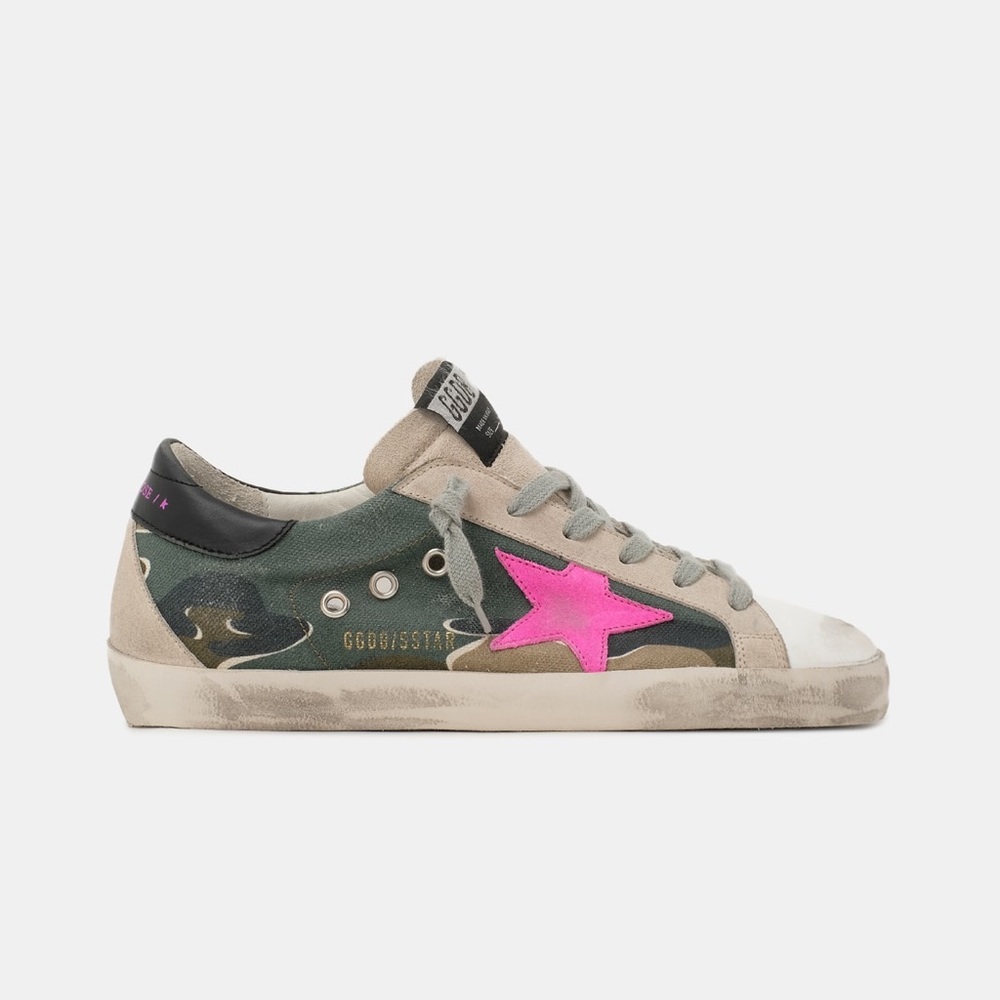 Golden Goose Sneakers Superstar Camouflage Canvas-Fuscia